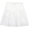 Rose Lace Mini Skirt, Ivory - Skirts - 2