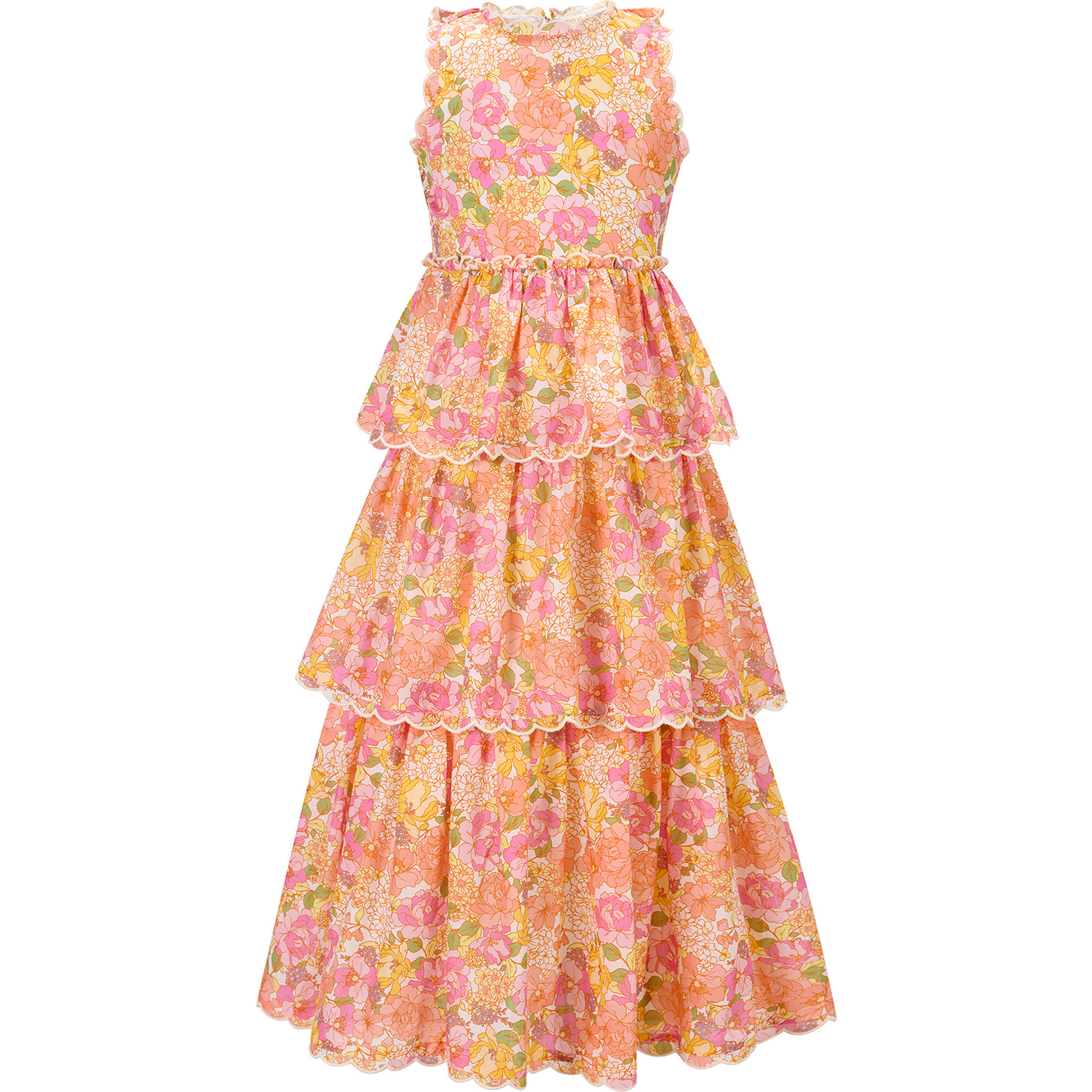 Alexa Print Tiered Frill Maxi Dress, Floral - Dresses - 1