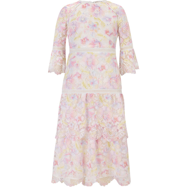 Clara Lace 3-Quarter Sleeve Maxi Dress, Floral