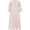 Clara Lace 3-Quarter Sleeve Maxi Dress, Floral - Dresses - 1 - thumbnail