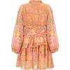 Alexa Print Balloon Sleeve Frill Dress, Floral - Dresses - 1 - thumbnail