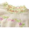 Antoinette Floral Print Bishop Sleeve Top, Ivory - Blouses - 3