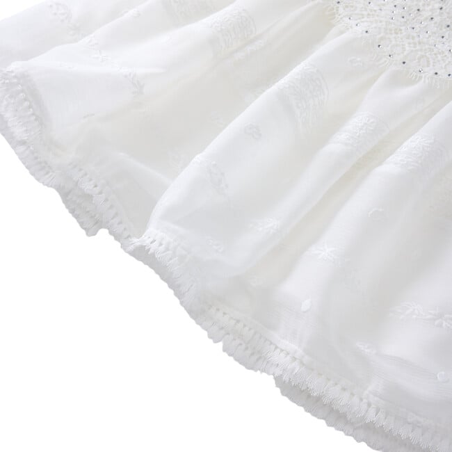 Rose Lace Mini Skirt, Ivory - Skirts - 5