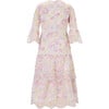 Clara Lace 3-Quarter Sleeve Maxi Dress, Floral - Dresses - 2