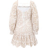 Lily Embroidered Long Sleeve Mini Dress, Cream - Dresses - 2