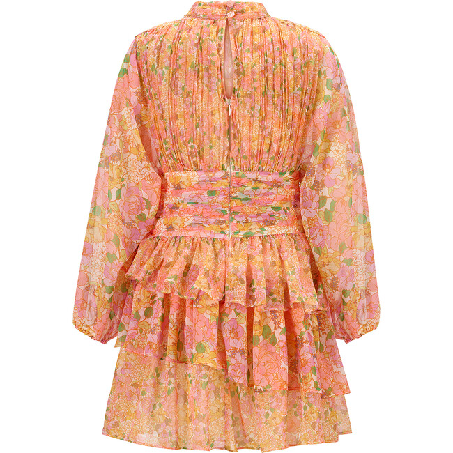 Alexa Print Balloon Sleeve Frill Dress, Floral - Dresses - 2