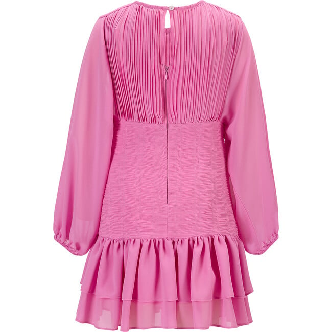 Brittany Balloon Sleeve Mini Dress, Pink - Dresses - 2