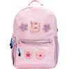 Large Hook & Loop Becco Backpack, Pink/Lavender - Backpacks - 1 - thumbnail