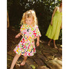 Kids Ella Print Round Neck Dress, Painted Bloom - Dresses - 1 - thumbnail