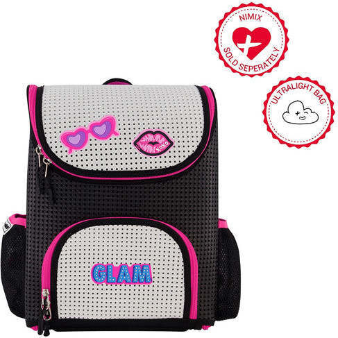Student Backpack, Neon Pink & Nimix Glam Set of 3