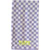 Custom Stitch Checkered Towel, Purple - Towels - 1 - thumbnail