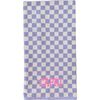 Custom Stitch Checkered Towel, Purple - Towels - 2