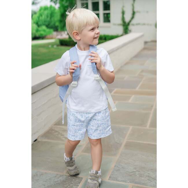 Walker Boys' Short Set, School Days Blue - Mixed Apparel Set - 3