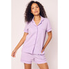 Pima Cotton Short Set, Lavender - Pajamas - 2