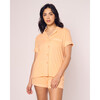 Pima Cotton Short Set, Peach - Pajamas - 2