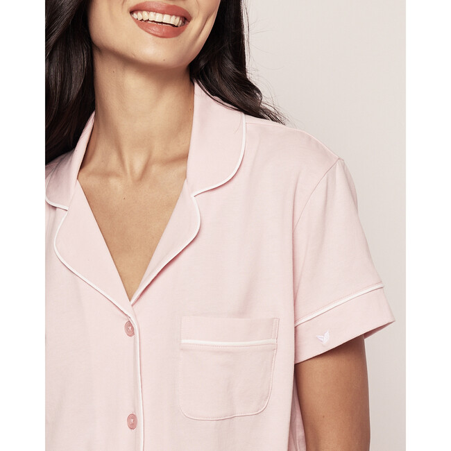 Pima Cotton Short Set, Pink - Pajamas - 3