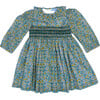 Harper Floral Print Long Puff Sleeve Smocked Dress, Multicolors - Dresses - 1 - thumbnail