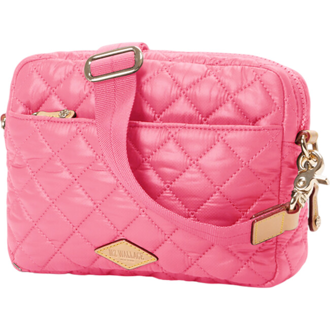 Women's Small Metro Quilt Crossbody Camera Bag, Flamingo - Bags - 2