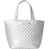 Women's Medium Metro Deluxe Quilt Tote, Matte Silver - Bags - 1 - thumbnail