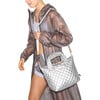 Women's Small Sutton Deluxe Quilt Crossbody Bag, Matte Silver - Bags - 5