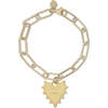 Women's Radiant Mama Heart Charm Link Chain Bracelet, Gold - Bracelets - 1 - thumbnail