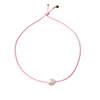 Women's Pearl Leather Cord Necklace, Ballet Pink - Necklaces - 1 - thumbnail