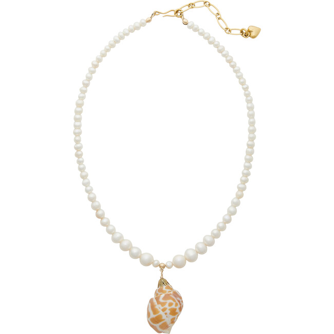 Women's Rockaway Babylon Whelk Shell Hang Necklace, Pearl & Shell