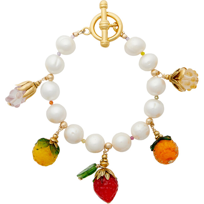 Women's Orchard Charm Pearl & Beaded Bracelet, Pearl