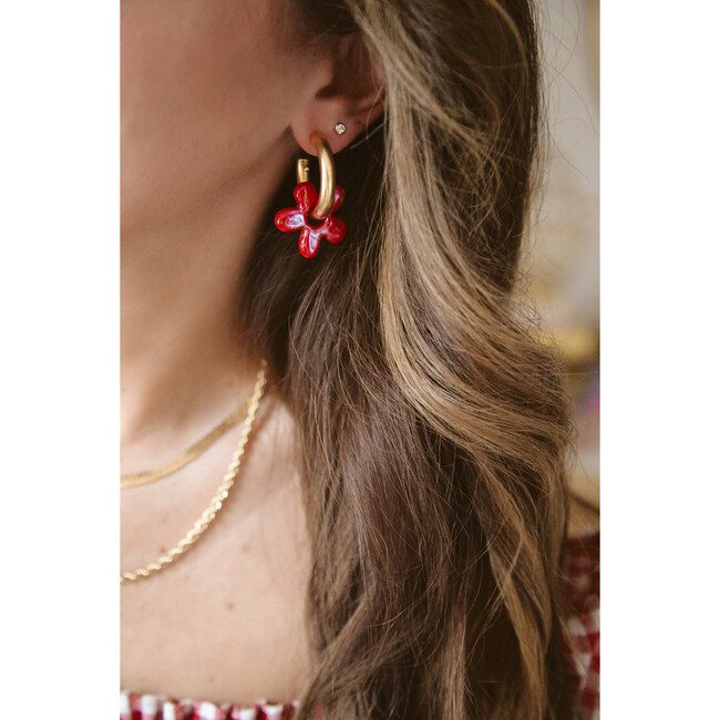 Women's Daydream Earrings, Cherry & Aqua - Earrings - 3