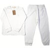 Pima Cotton Pajama Set, White - Pajamas - 1 - thumbnail