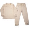 Pima Cotton Pajama Set, Beige - Pajamas - 1 - thumbnail