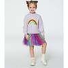 Super Soft Sweatshirt Dress Tulle Skirt, Rainbow - Dresses - 2