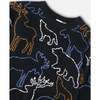 Sweater With Intarsia Animal Forest, Black - Sweaters - 4