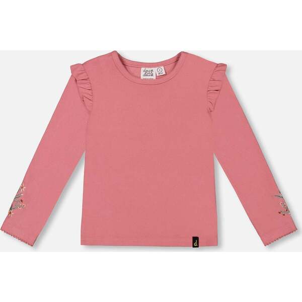 ★MAINBOOTH★Sunny Side Raglan T-shirt(PINK)★正規品/送料込 Super Soft Embroidered Brushed Rib Long Sleeve T-Shirt