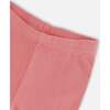 Super Soft Embroidered Brushed Rib Leggings, Light Pink - Leggings - 4