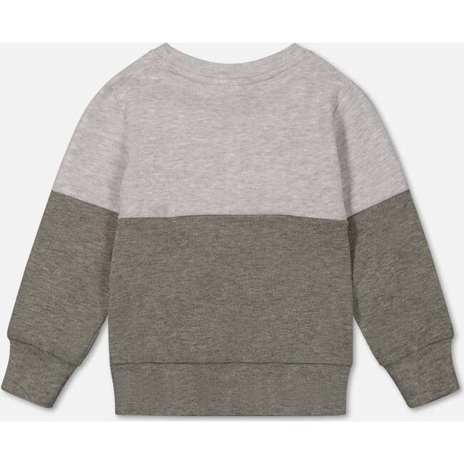 Super Soft Color-Block Quilted Pocket Top, Gray & Sage - T-Shirts - 3