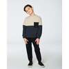 Super Soft Color-Block Quilted Pocket Top, Beige & Black - T-Shirts - 3