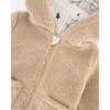 Sherpa Hooded Zip Jacket, Sand - Jackets - 4