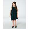 Ribbed Eyelet Collar Sleeveless Tiered A-Line Dress, Forest Green - Dresses - 2