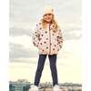 Reversible Sherpa Jacket, Pinky Brown With Dots - Puffers & Down Jackets - 3