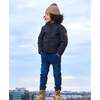 Reversible Sherpa Jacket, Black - Puffers & Down Jackets - 2