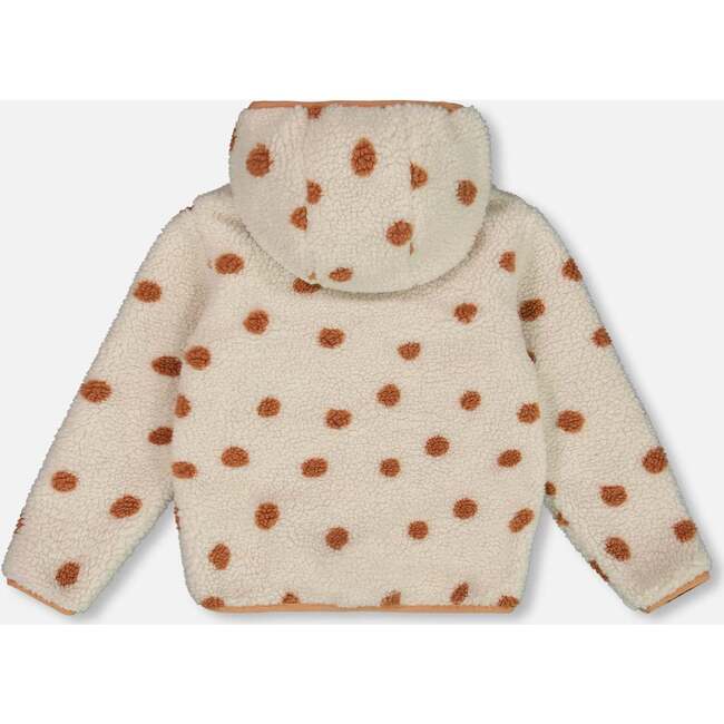 Reversible Sherpa Jacket, Pinky Brown With Dots - Puffers & Down Jackets - 5