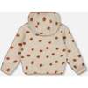 Reversible Sherpa Jacket, Pinky Brown With Dots - Puffers & Down Jackets - 5