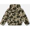 Reversible Sherpa Jacket, Camouflage Green - Puffers & Down Jackets - 4