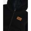 Reversible Sherpa Jacket, Black - Puffers & Down Jackets - 5