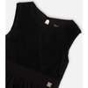 Ribbed Bodice Sleeveless Tulle Skirt Dress, Black - Dresses - 5