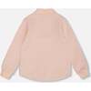 Quilted Long Sleeve Overshirt, Light Pink - Jackets - 3