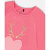 Raglan Sleeve T-Shirt With Print, Candy Pink - T-Shirts - 4