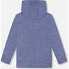 Super Soft Brushed Hooded T-Shirt With Print, Blue - T-Shirts - 3