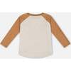 Raglan T-Shirt With Print, Brown & Beige Mix - T-Shirts - 4